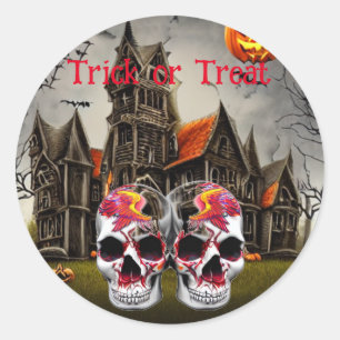 Trick or Treat Halloween Classic Round Sticker