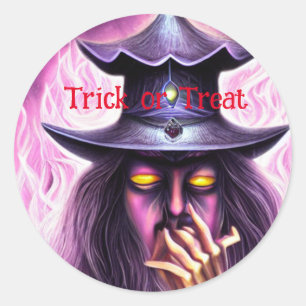 Trick or Treat Halloween Classic Round Sticker