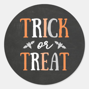 Trick or Treat   Halloween Classic Round Sticker