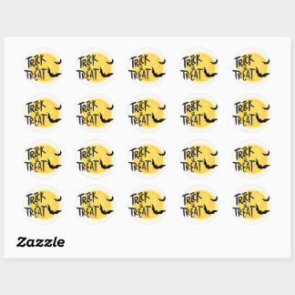 Trick or treat halloween classic round sticker