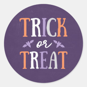 Trick or Treat   Halloween Classic Round Sticker