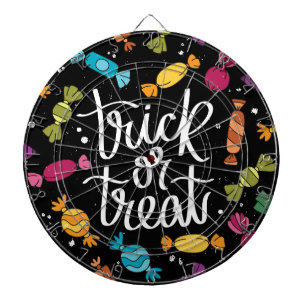Trick or Treat Halloween Colorful Candy Print Dartboard