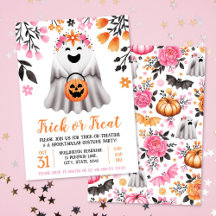 Trick or Treat Halloween Costume Party Cute Ghost