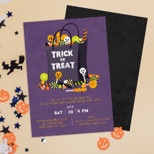 Trick Or Treat Halloween Costume Party Invitation