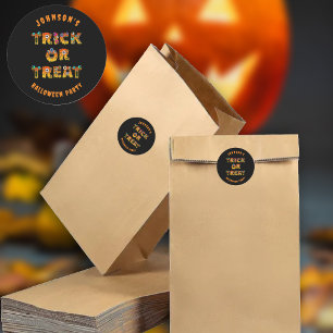 Trick or Treat Halloween Custom Classic Round Sticker