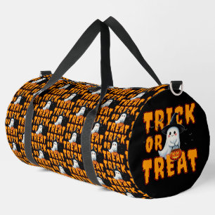 trick or treat halloween cute ghost pumpkin duffle bag