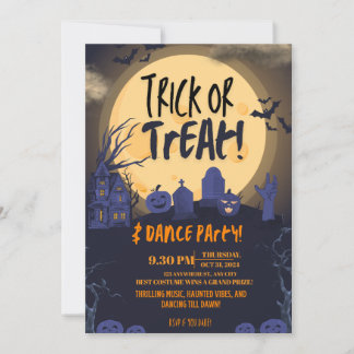 Trick or Treat Halloween Dance Party Invitation🎃 Invitation