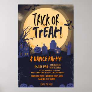 Trick or Treat Halloween Dance Party Invitation🎃 Poster