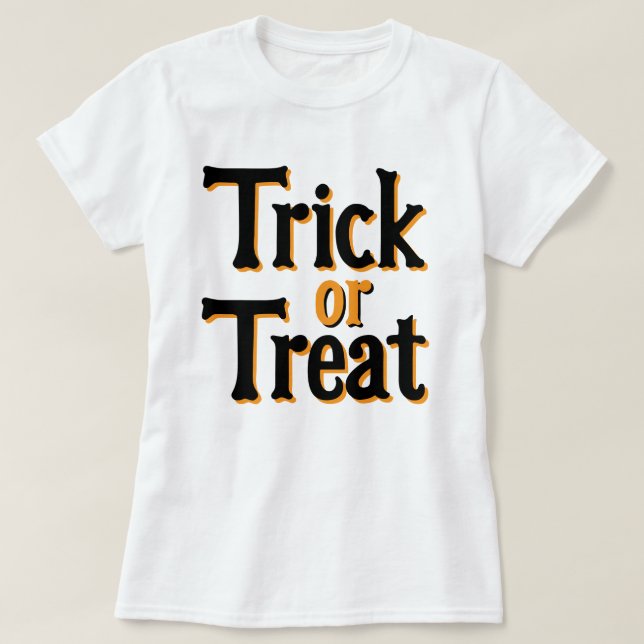 Trick or Treat Halloween design T-shirt (Design Front)