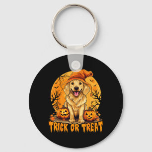 Trick Or Treat Halloween Dog 2 Key Ring