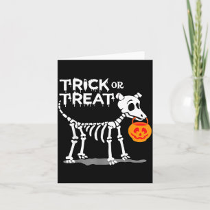 Trick Or Treat Halloween Dog Card