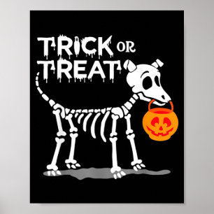 Trick Or Treat Halloween Dog Poster