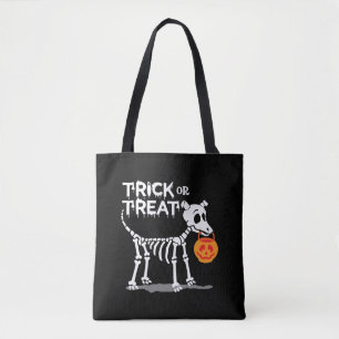 Trick Or Treat Halloween Dog Tote Bag