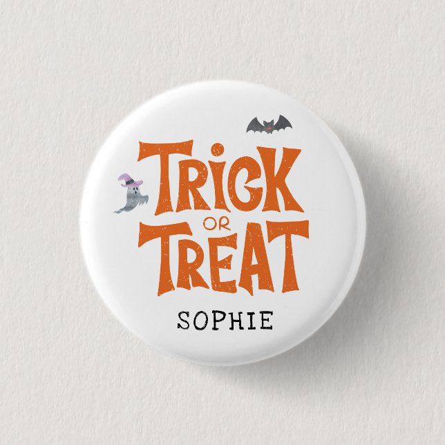 Trick or Treat Halloween Family Matching Costume 3 Cm Round Badge (Front)