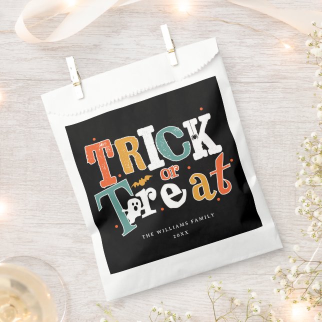 Trick Or Treat Halloween  Favour Bags (Clipped)