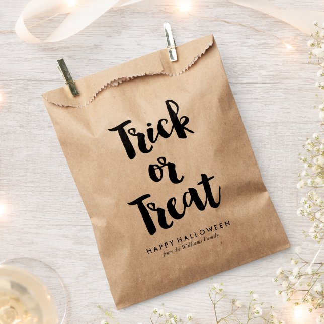 Trick or Treat Halloween Favour Bags (Clipped)