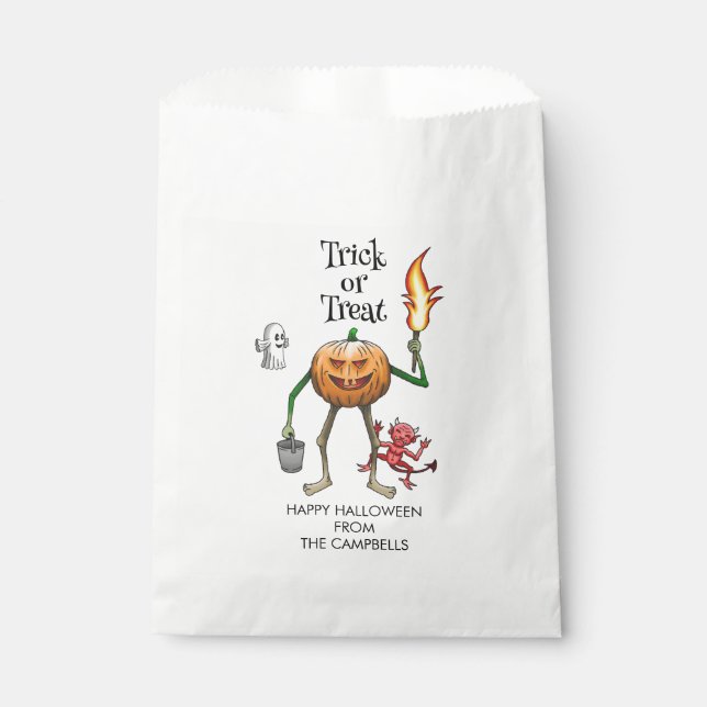 Trick or Treat Halloween Favour Bags (Front)