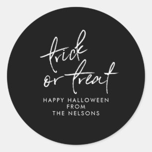 Trick or Treat Halloween Favour Treat Bag Sticker
