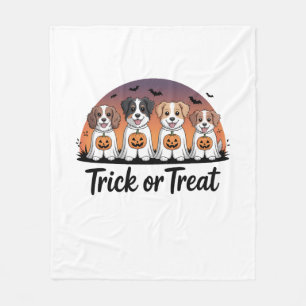 Trick or Treat Halloween Fleece Blanket