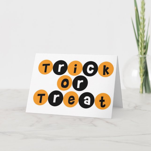 Trick or Treat Halloween Fun Card (Front)