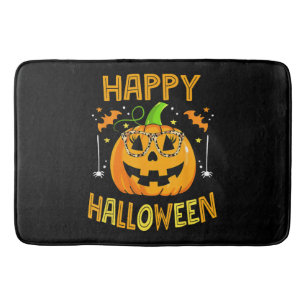 Trick Or Treat Halloween Funny Pumpkin Happy Hallo Bath Mat