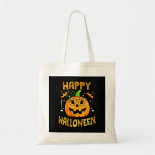 Trick Or Treat Halloween Funny Pumpkin Happy Hallo Tote Bag