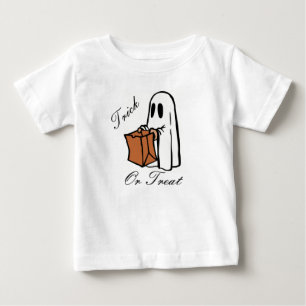 Trick Or Treat Halloween Ghost Baby T-Shirt