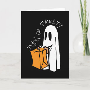 Trick or Treat Halloween Ghost Card