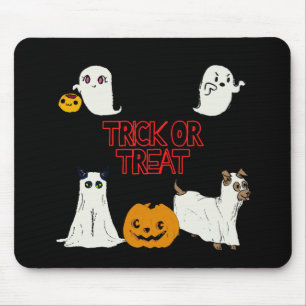 Trick or Treat Halloween Ghosts Mouse Mat