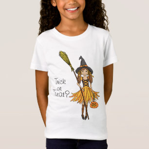 Trick or treat? Halloween girls t-shirt
