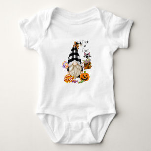 Trick or Treat Halloween Gnome Baby Bodysuit