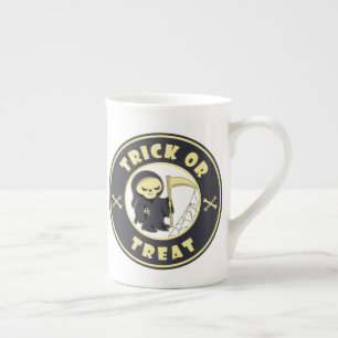 Trick or treat Halloween grim reaper character Bone China Mug