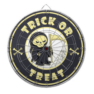 Trick or treat Halloween grim reaper character Dartboard