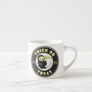 Trick or treat Halloween grim reaper character Espresso Cup