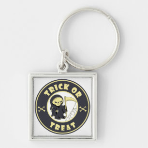 Trick or treat Halloween grim reaper character Key Ring