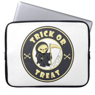 Trick or treat Halloween grim reaper character Laptop Sleeve