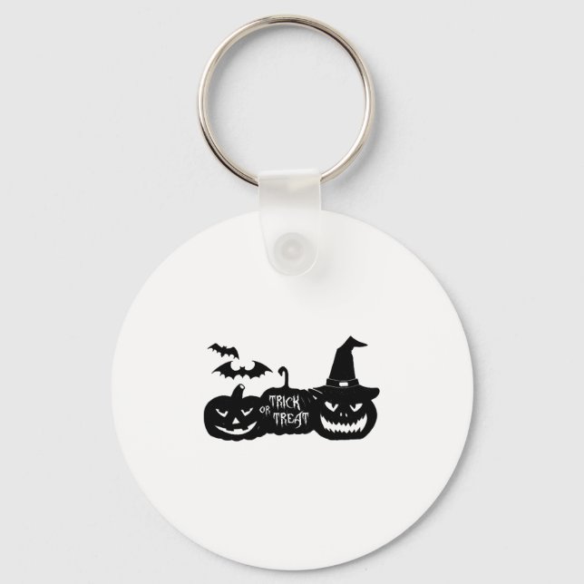 Trick or Treat - Halloween - Halloween treat bag  Key Ring (Front)