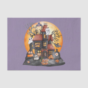 Trick or Treat Halloween Haunted House Gathering Tissue Paper
