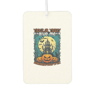 Trick Or Treat Halloween Haunted House Pumpkins Mo Car Air Freshener