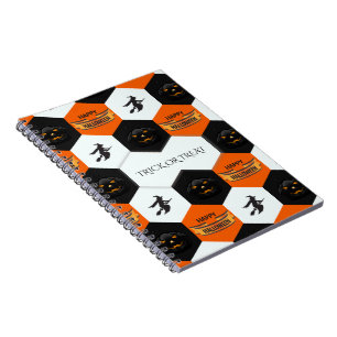 Trick or Treat Halloween Hexagons Pattern Notebook