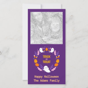 Trick or treat Halloween Holiday Card