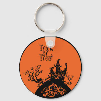 Trick or Treat Halloween House Key Ring