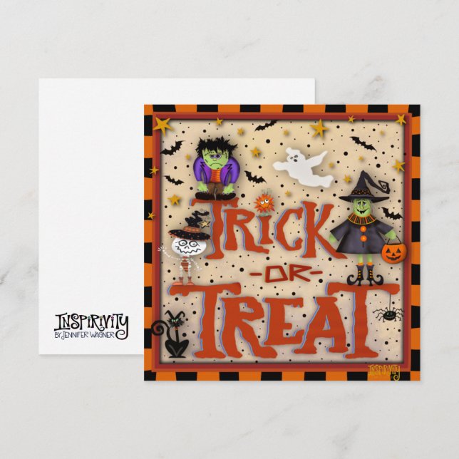 Trick or Treat Halloween Inspirivity Holiday Card (Front/Back)