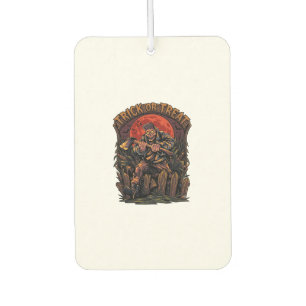 Trick Or Treat Halloween Killer Skeleton Axe Red M Car Air Freshener