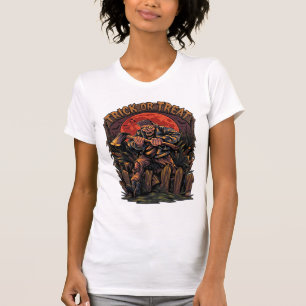 Trick Or Treat Halloween Killer Skeleton Axe Red M T-Shirt