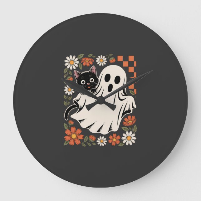 Trick or Treat Halloween Large Clock (Front)