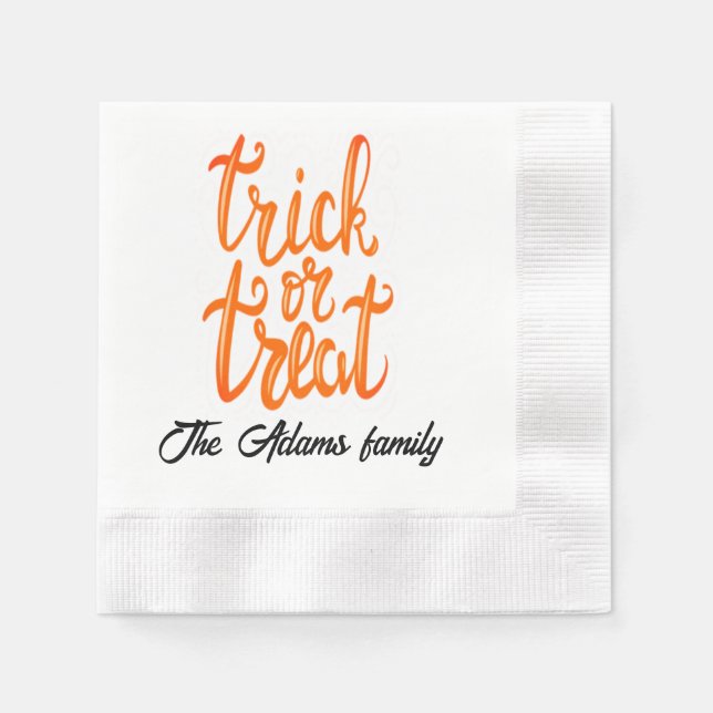 Trick or treat Halloween  Napkin (Front)