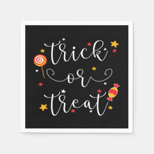 trick or treat halloween napkin