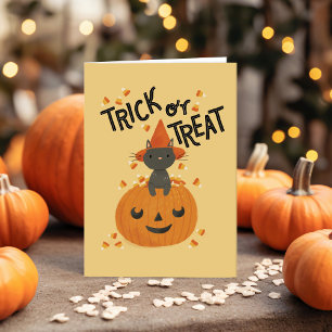 Trick Or Treat Halloween Note Card