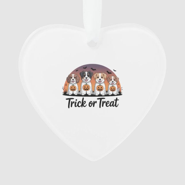 Trick or Treat Halloween Ornament (Front)
